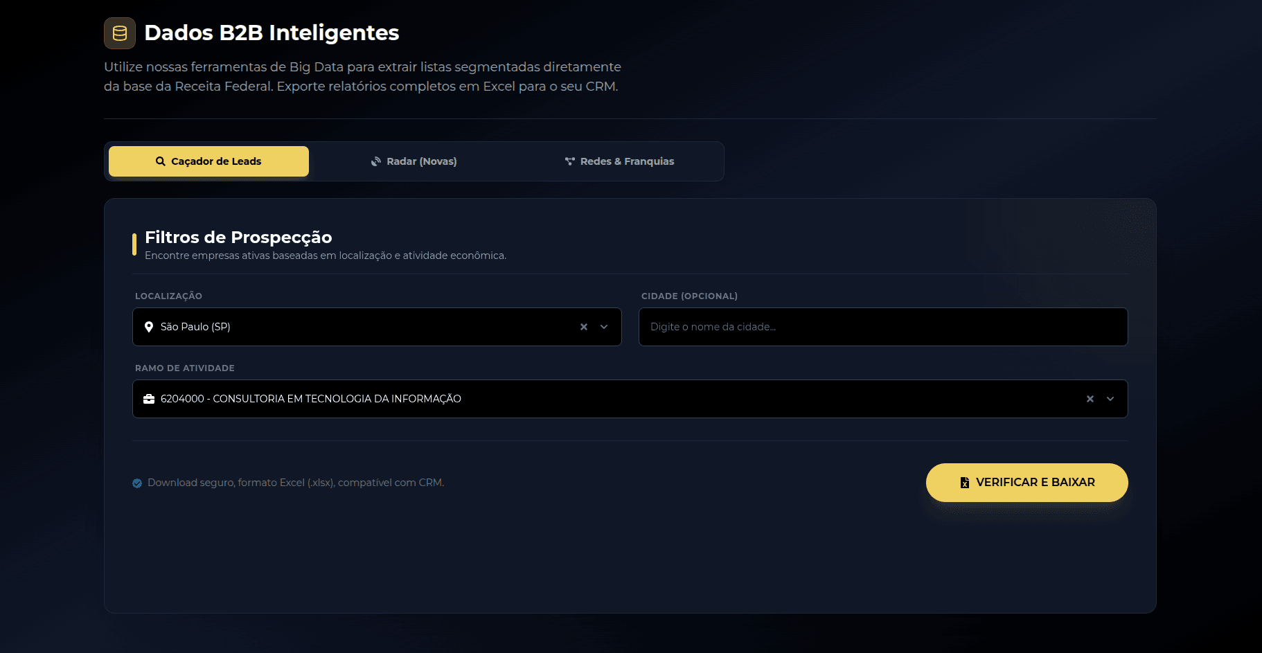 Big Data B2B da Receita